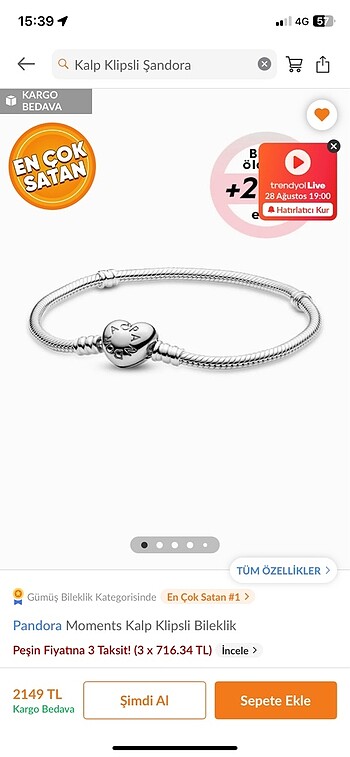 Pandora ORJİNAL PANDORA 17cm