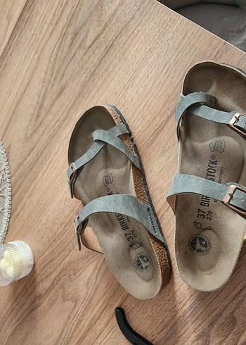 Birkenstock Bej Bohem Tarzı Kemerli Terlik