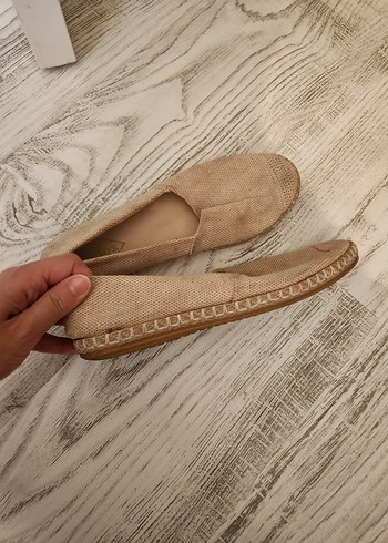 Bej Keten Kadın Dolgu Topuk Espadril - Görsel 2