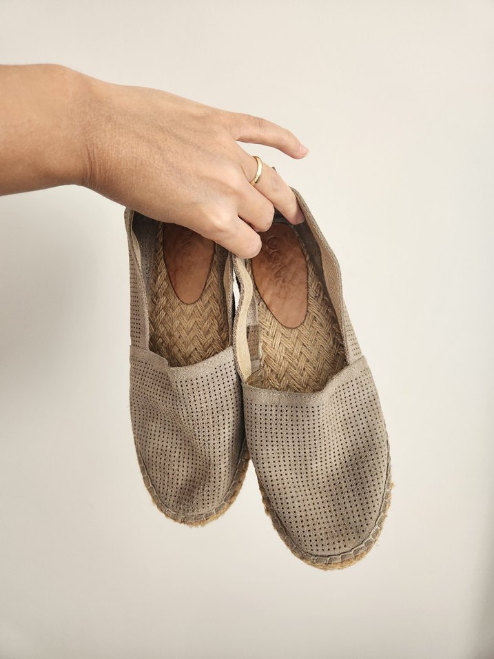 Bej Süet Kadın Dolgu Topuk Espadril - Görsel 2