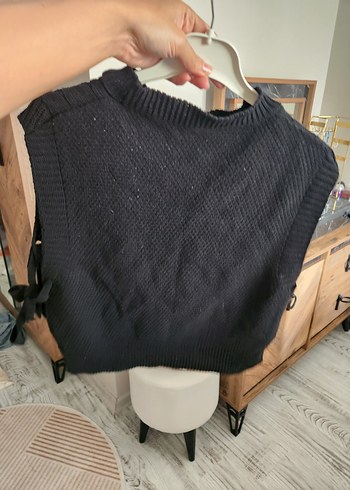 Zara Siyah Örgü Kadın Süveter