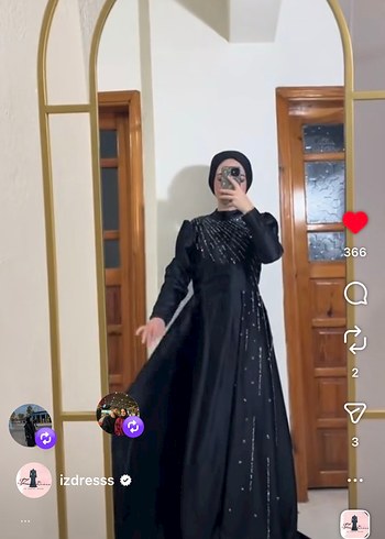 Siyah taşlı abiye şal dahil - Görsel 3