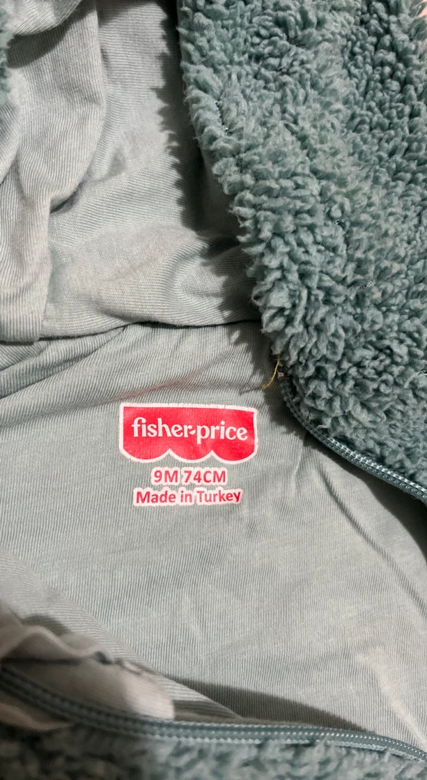 Turkuaz Nakışlı Erkek Bebek Polar Tulumu - Görsel 3