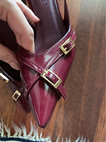 37 Beden Bordo topuklu ayakkabı