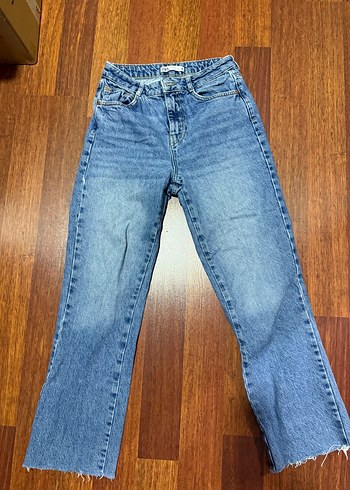 Kadın Mavi Denim Midi Boy Kot Pantolon