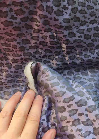 Leopar Desenli çift taraflı kapitone kumaş