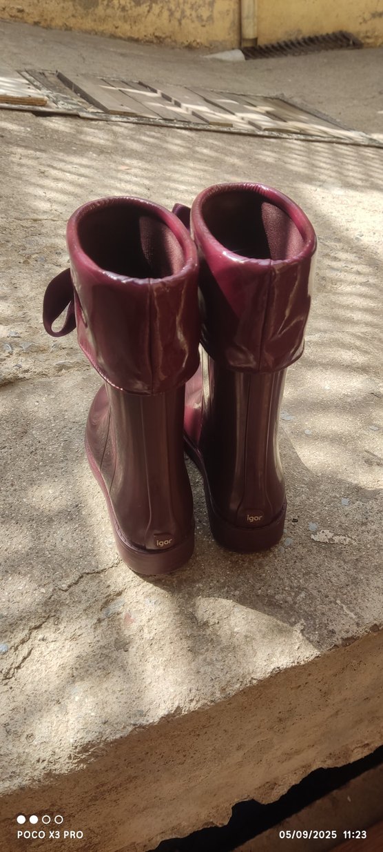 İgor Mürdüm Kız Çocuk Çizme Fiyonk Detaylı - Görsel 2