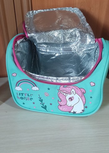 Unicorn Desenli Çocuk Beslenme Çantası ve LoL lü suluk - Görsel 5