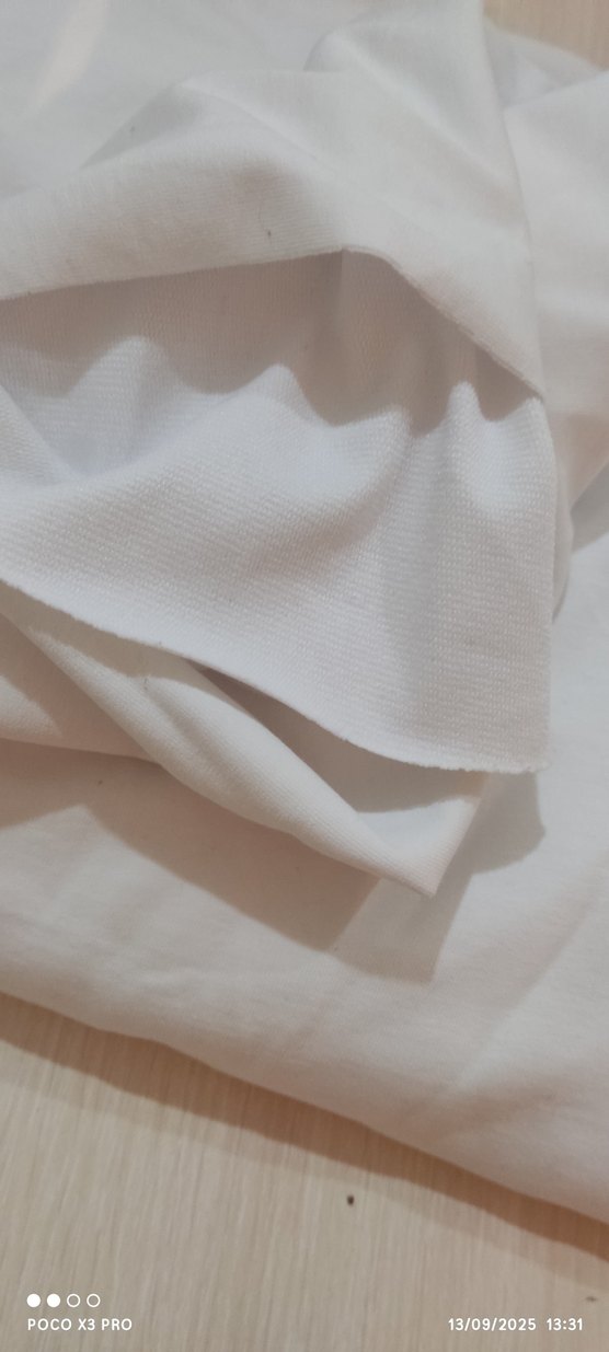 Beyaz Dizyapmaz Penye Kumaş - Görsel 2