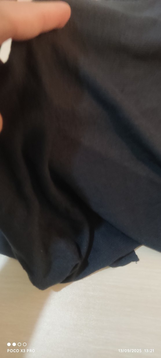 Siyah Triko kumaş - Görsel 2