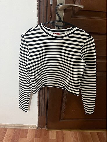 Crop uzun kollu