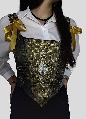m Beden Vintage tarz korse tek eşsiz ürün Vave tasarımı????