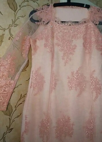 Düğün elbise. nişan elbisesi. Abiye elbise. Beden 38-40 uyumlu. - Görsel 4