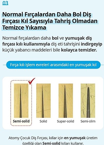 Atomy çocuk diş fırçası 2 adet - Görsel 9