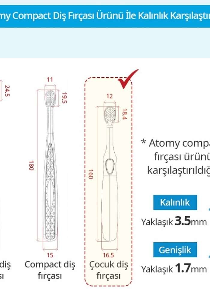 Atomy çocuk diş fırçası 2 adet - Görsel 5