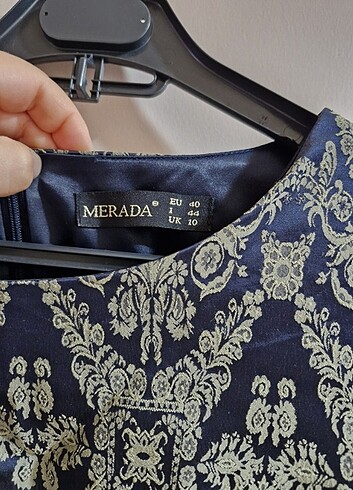Elbise Merada marka. BEDEN 40. Çok güzel bir kumaş. Duruşu harik - Görsel 3