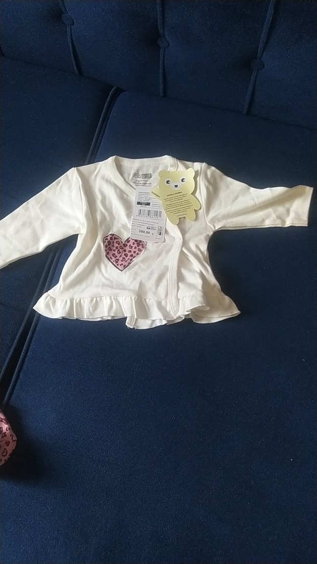 Beyaz fırfırli Kalp Detaylı Bebek Kız Takımı - Görsel 3