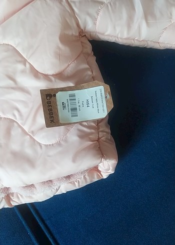 Kız Çocuk Pudra Kapüşonlu Kürklü Mont - Görsel 4