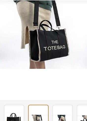 THE TOTE BAG SİYAH EL ve OMUZ ÇANTASI 