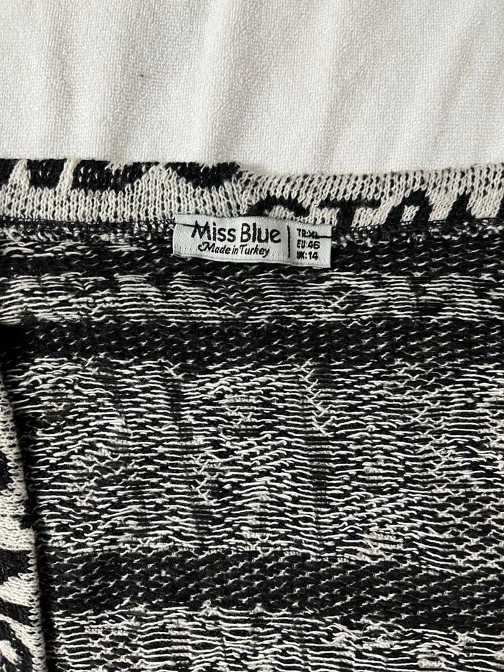 Miss Blue Gri Uzun Örme Kadın Hırka - Görsel 2