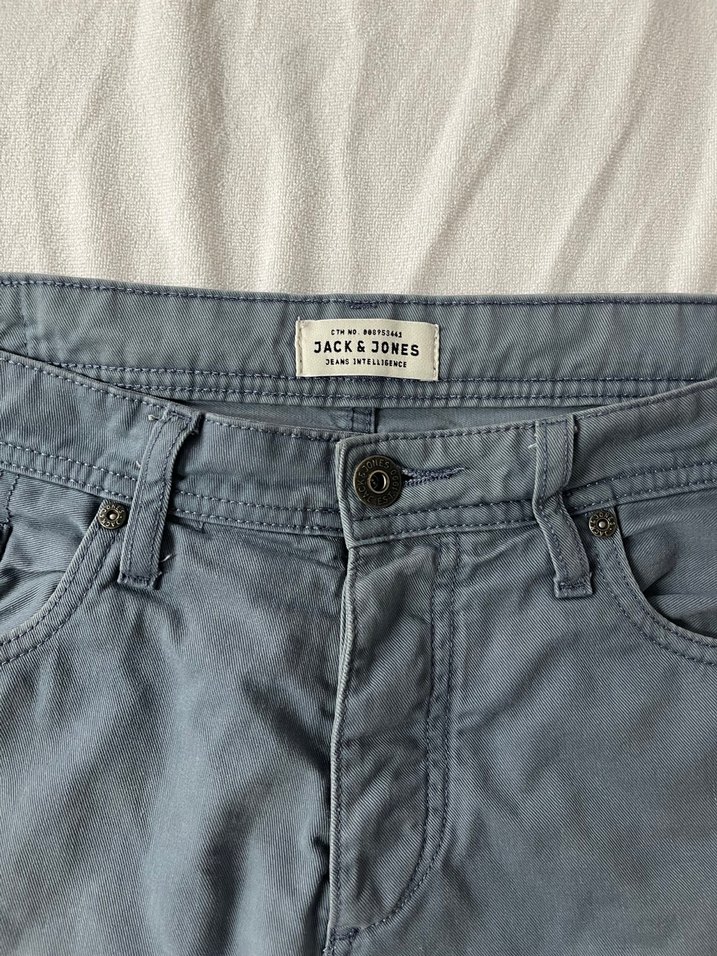 Jack & Jones Gri Denim Erkek Midi Şort - Görsel 2