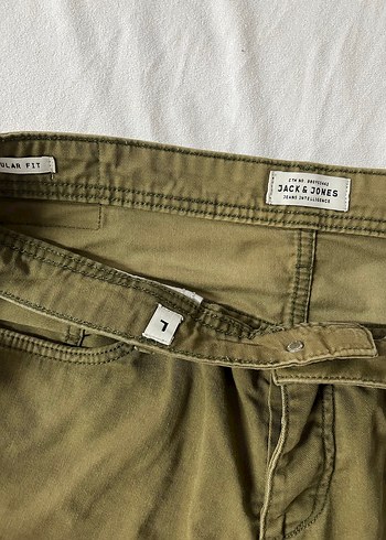 Jack & Jones Erkek Haki Keten Rahat Kesim Şort - Görsel 3