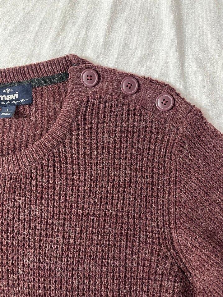 Mavi Vintage Erkek Kazak - Görsel 3