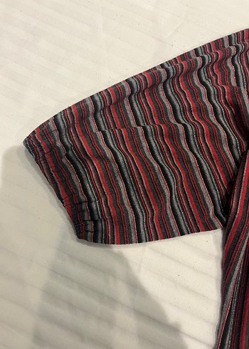 Miss Poem Kırmızı Çizgili Örgü Kadın Bluz - Görsel 3