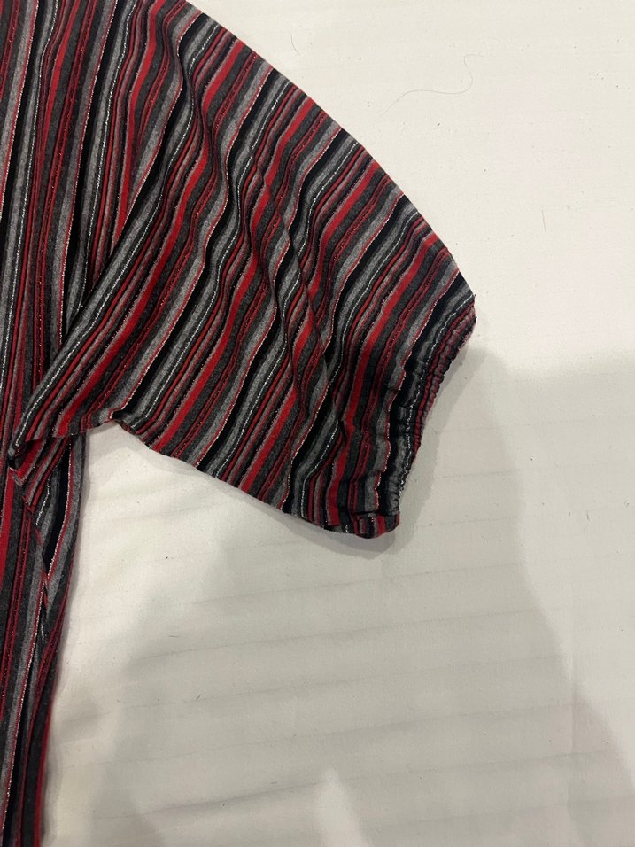Miss Poem Kırmızı Çizgili Örgü Kadın Bluz - Görsel 2