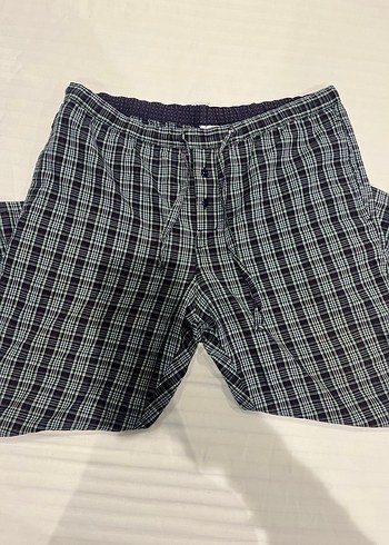 H&M Gri Ekose Rahat Pijama Altı - Görsel 3