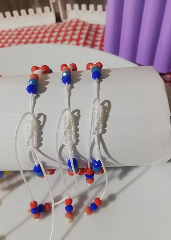 Beden Renkli Boncuklu Bohem makrome Bileklik