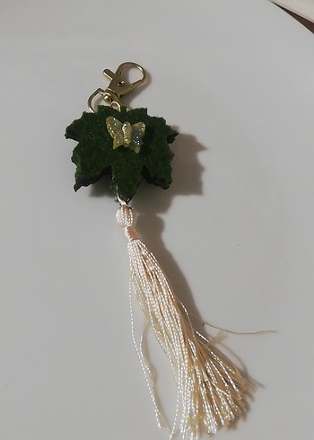Püsküllü Yeşil Bohem AnahtarlıkAnahtarlık ve Çanta Aksesuarı - Görsel 3