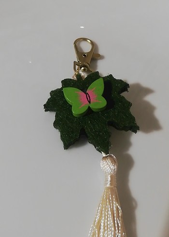 Püsküllü Yeşil Bohem AnahtarlıkAnahtarlık ve Çanta Aksesuarı - Görsel 2