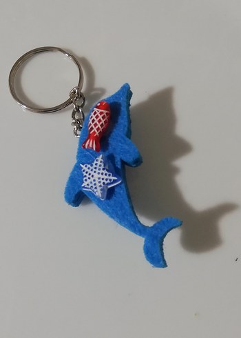 Boncuklu Mavi Yunus Anahtarlık - Görsel 2