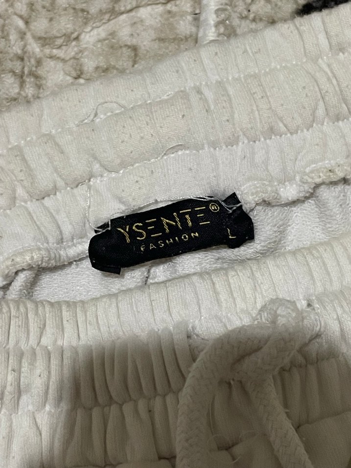 Beyaz Kadın Pamuklu Rahat Kesim Eşofman - Görsel 2