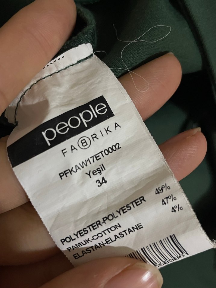 Drapeli Haki Midi Kalem Etek - Görsel 3