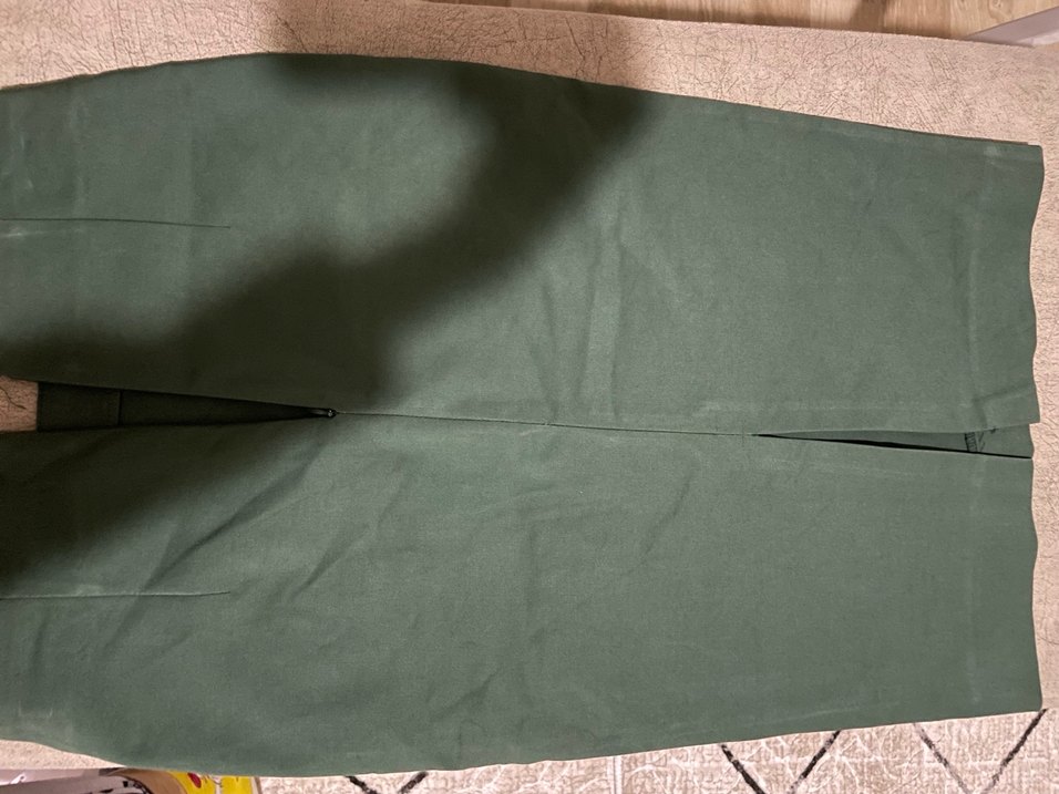 Drapeli Haki Midi Kalem Etek - Görsel 2