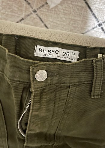 Kadın Haki bol paça kargo Pantolon - Görsel 2