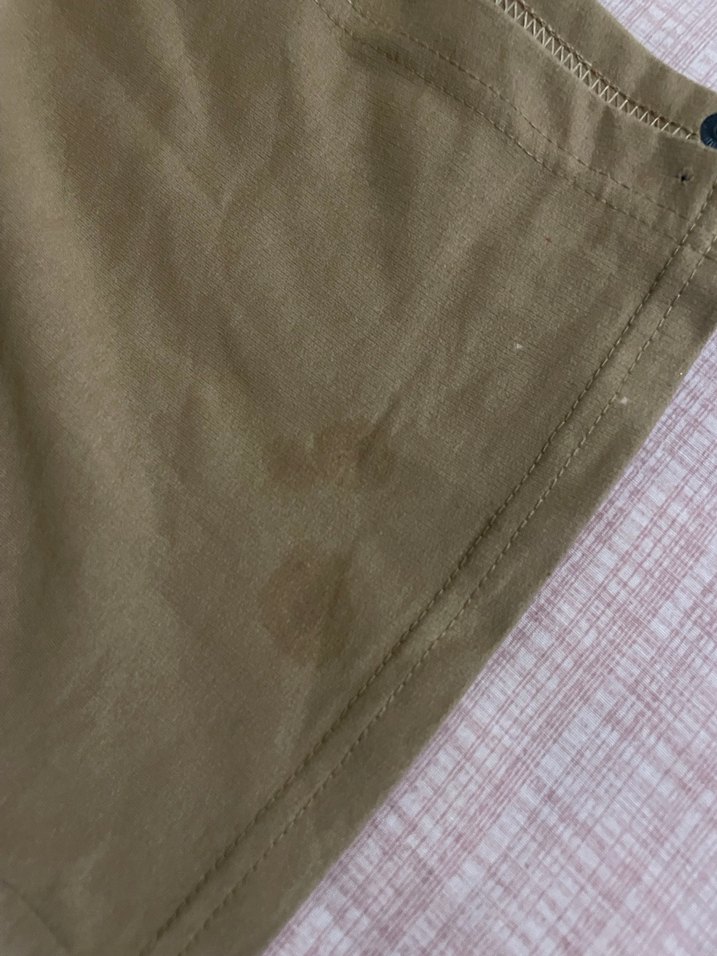 Düğmeli Bej Salaş Kadın Kumaş Pantolon - Görsel 3