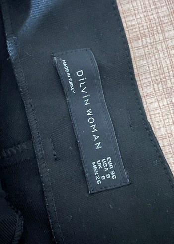 Kemerli Siyah Kadın Kumaş Pantolon - Görsel 4