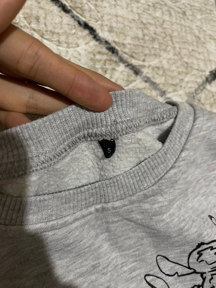 Nakışlı Gri Kadın Sweatshirt - Görsel 2