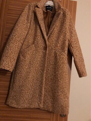 38 Beden camel Renk Teddy kumaş kaban