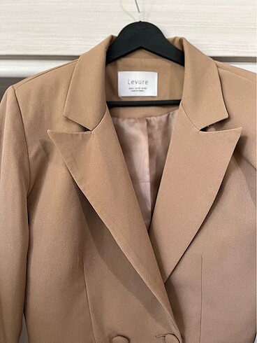 l Beden camel Renk Blazer ceket