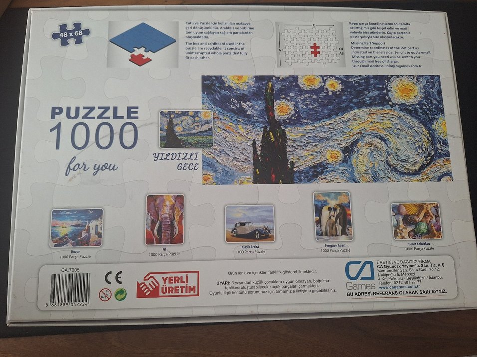 Yıldızlı Gece Yapboz Bin Parça - Görsel 2