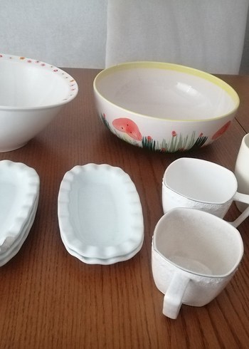 Pastel Renkli Çağdaş Beyaz Sofra Takımı - Görsel 9