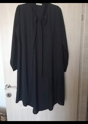 Siyah Uzun Kollu Kadın tunik gömlek - Görsel 3