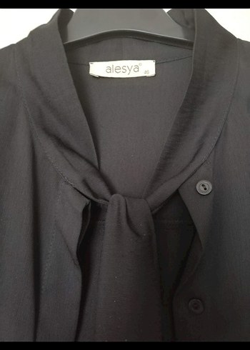 Siyah Uzun Kollu Kadın tunik gömlek - Görsel 4