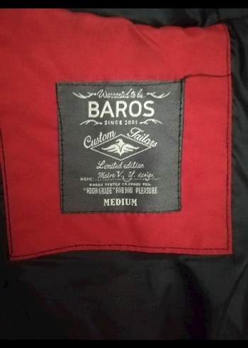 Kırmızı Midi Kaban Fermuarlı Kapüşonlu erkek mont - Görsel 4