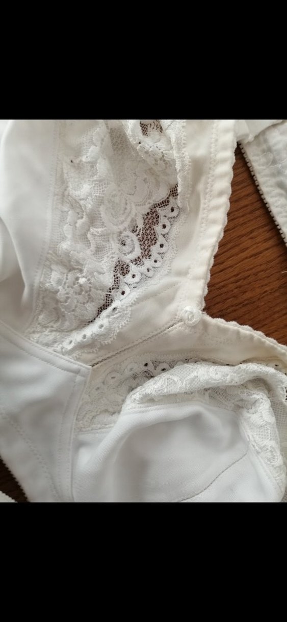 Beyaz Vintage Midi Sütyen Seti - Görsel 4