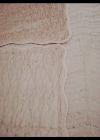 Pudra rengi kullanılmış  çift kişilik yatak örtüsü - Görsel 5